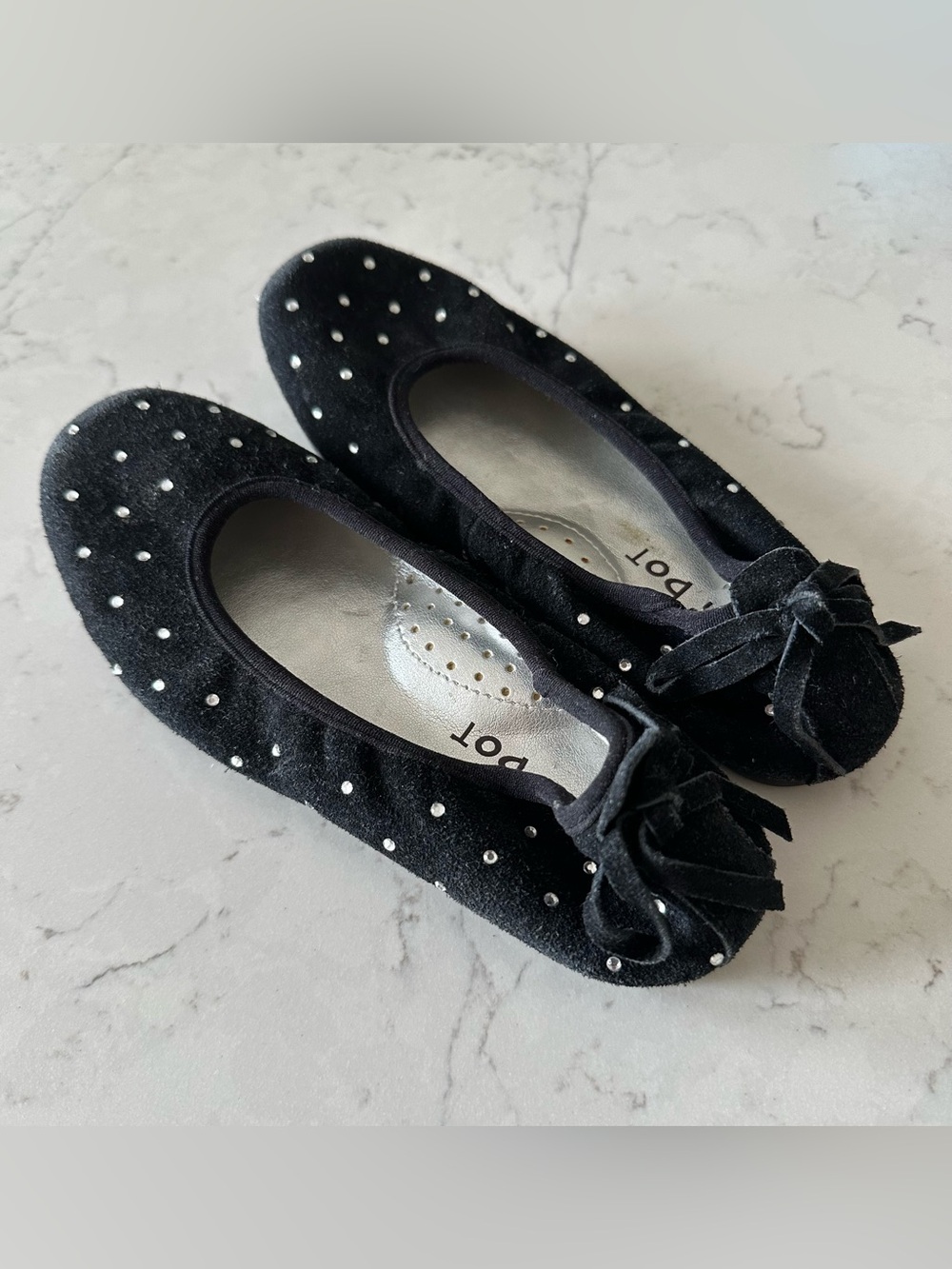 Italian Suede Ballerinas (Girl’s Size 12)